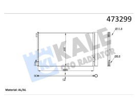 KONDENSER OPEL INSIGNIA-CHEVROLET MALIBU-SAAB 9-5 1.6I 2.0CDTI 08 KURUTUCU İLE BRAZING AL-AL 647 X382X12 KLİMA RADYATÖRÜ