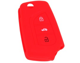 KONTAK ANAHTAR KUMANDA KORUYUCU KILIF SİLİKON 3 TUŞ KIRMIZI TOYOTA AURIS