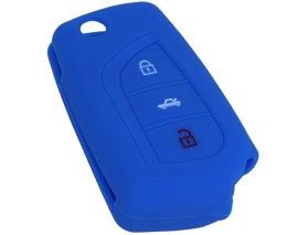 KONTAK ANAHTAR KUMANDA KORUYUCU KILIF SİLİKON 3 TUŞ MAVİ TOYOTA AURIS