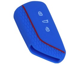 KONTAK ANAHTAR KUMANDA KORUYUCU KILIF SİLİKON 3 TUŞ MAVİ VW GOLF 8-ID 4-ID 3