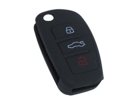 KONTAK ANAHTAR KUMANDA KORUYUCU KILIF SİLİKON 3 TUŞ SİYAH AUDI A3