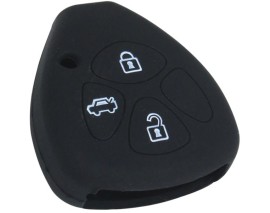 KONTAK ANAHTAR KUMANDA KORUYUCU KILIF SİLİKON 3 TUŞ SİYAH TOYOTA HILUX-COROLLA