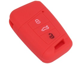 KONTAK ANAHTAR KUMANDA KORUYUCU KILIF SİLİKON KIRMIZI VW PASSAT B8-ARTEON-TIGUAN-GOLF-SKODA SUPER B KODIAQ-SEAT ATECA