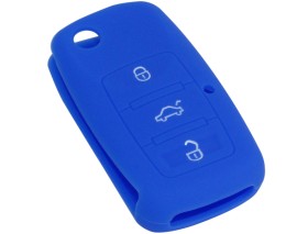 KONTAK ANAHTAR KUMANDA KORUYUCU KILIF SİLİKON MAVİ VW CADDY-GOLF 5-TRANSPORTER-POLO-LEON-TOLEDO ALTEA-FABIA