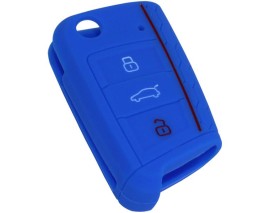 KONTAK ANAHTAR KUMANDA KORUYUCU KILIF SİLİKON MAVİ VW POLO-GOLF-PASSAT-JETTA-TIGUAN-TRANSPORTER TOURAN-SCIROCCO-CADDY