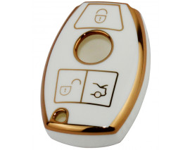 KONTAK ANAHTAR KUMANDA KORUYUCU KILIF TPU 3 TUŞ BEYAZ MERCEDES SMART KEYLESS