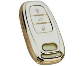 KONTAK ANAHTAR KUMANDA KORUYUCU KILIF TPU BEYAZ AUDI A1-A3-A4-A5-A6-A7-A8-Q3-Q5-Q7-S4-S5-S7-S8-R8-TT