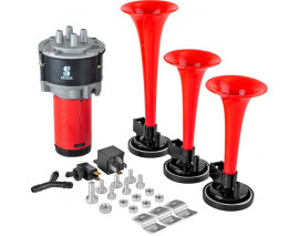 KORNA KOMPRESÖRLÜ ÜÇ PLASTİK BORULU 12V KIRMIZI