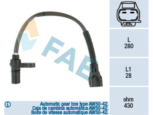 KRANK SENSORU VOLVO S40 I 644 1.8 95 08 V40 645 1.8 95 00 OTOMATIK SANZIMAN AW50-42