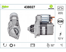 MARS MOTORU 12V 1.0kW 8 DIS MERCEDES W168 W169 W245 W414