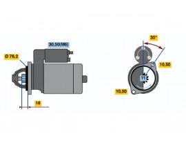MARŞ MOTORU R74-M50 12V L 0001107107 0001107102