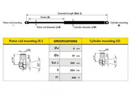 MOTOR KAPUT AMORTİSÖRÜ TOLEDO 98 D0092-1