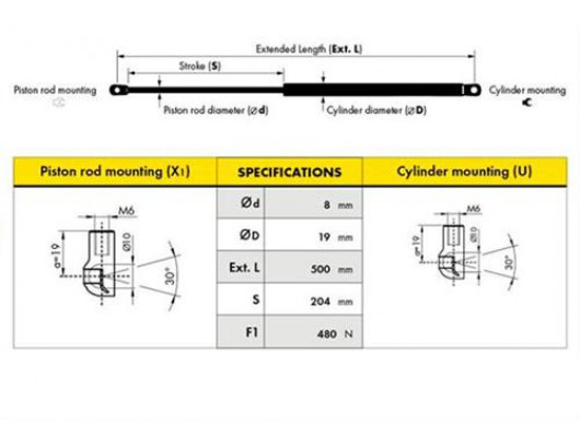 MOTOR KAPUT AMORTİSÖRÜ TOLEDO 98 D0092-1