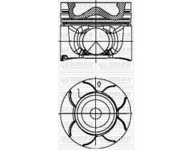 MOTOR PİSTON SEGMAN STD MITSUBISHI 86MM