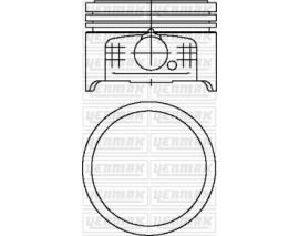 MOTOR PİSTON SEGMAN STD P106-P206-P306-PARTNER-BERLINGO 1.4 8V TU3JP-Euro4 BOY:50mm TEPE 75m