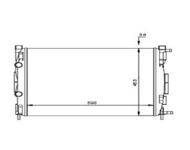 MOTOR SU RADYATÖRÜ BRAZİNG RENAULT MEGANE II 02 SCENIC 03 1.5-1.9DCİ/1.4-1.6-2.0 16V AC KLİMASIZ MEK 585x428x32