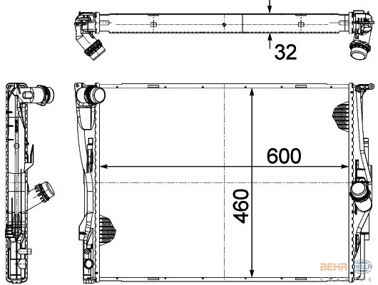 MOTOR SU RADYATORU MEKANIK SANZ. TAPASIZ BMW E81 E82 E87 E88 E90 E91 E92 E93 X1 E84 Z4 E89