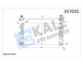MOTOR SU RADYATORU MERCEDES SPRINTER B906 . VW CRAFTER 30-35-50 680X416X24