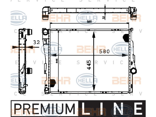 MOTOR SU RADYATORU PREMIUM LINE BMW E46 Z4 E85 M52 M54 M57