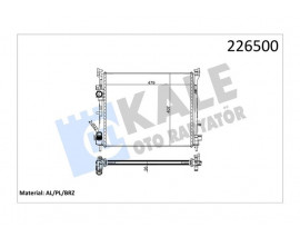 MOTOR SU RADYATÖRÜ RENAULT CLIO II 98 05 SYMBOL 00 SYMBOL II 08 1.5DCI MT AC MEKANİK 479x414x27