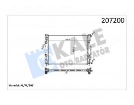 MOTOR SU RADYATÖRÜ RENAULT MEGANE II 02 SCENIC 03 1.5-1.9DCİ/1.4-1.6-2.0 16V AC KLİMASIZ MEK 590x455x32 1 SIRA ALB