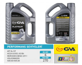 MOTOR YAĞI 20W50 3 LT PLATINUM MİNERAL API SL/CF