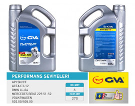 MOTOR YAĞI 5W30 3.2 LT PLATINUM PARTİKÜLLÜ-DPF TAM SENTETİK API SN/CF