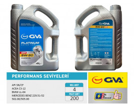MOTOR YAĞI 5W30 4 LT PLATINUM PARTİKÜLLÜ-DPF TAM SENTETİK API SN/CF