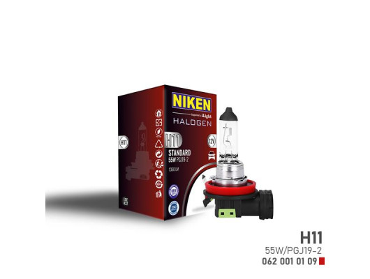 NIKEN H11 55W HALOJEN AMPUL PGJ19-2 12V 64211