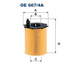 OE667.4A YAĞ FİLTRESİ P208-P301-P308-P508-P2008-PARTNER-BERLINGO-C3-C4-DS3-DS4-DS5-JUMPY 1.6HDİ