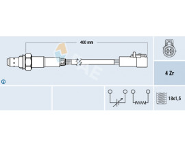 OKSIJEN SENSORU FORD FIESTA V JH . JD : 01 08 KA RB : 1.3 I 02 08