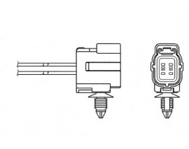 OKSİJEN SENSÖRÜ OZA341-F2 MAZDA 323 1.5 16V 98-01 - 1.6 01-04 530mm