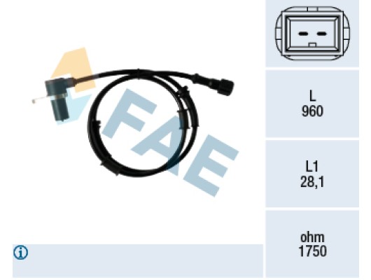 ON ABS SENSORU VOLVO S40 I 644 1.6 99 04 V40 645 95 04
