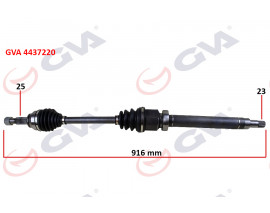 ÖN AKS KOMPLE SAĞ FIESTA V 1.4 TDCI 02 08 FUISON 1.4 TDCI FIESTA VII 08 12 1.25-1.4TDCI- 1..5 TDCI-1.6 TDCI 916mm