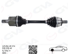 ÖN AKS KOMPLE SOL VOLVO S60 II 15 2.0 D-T6-T5 S80 II D4-T6 15 V60 I 13 V70 III 13 OTOM. SANZIMAN
