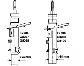 ÖN AMORTİSÖR SAĞ PEJO 207 1.6 1.4HDİ 16 HDİ 2006 2015 CITROEN C3 2009 50 CM GAZLI