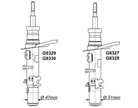 ÖN AMORTİSÖR SOL PEUGEOT P301 CITROEN C-ELYSEE 12