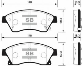 ÖN BALATA 15 INC ASTRA J 1.3 CDTI-1.4-1.4 TURBO-1.6 1.7 CDTİ 2.0CDTİ 10 AVEO 11 CRUZE 11 GDB1843