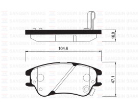 ÖN BALATA ATOS 1.0 İ 01 ABS LI ATOS PRIME 1.0 İ 01 ATOS PRIME 1.1 03 GDB3377