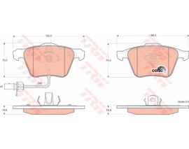 ÖN BALATA AUDI A6-A8 2.0 3.0 TDI 3.2 FSI 06 GDB1659-GDB1617