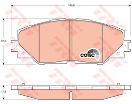 ÖN BALATA AURIS 1.4 D-1.4-1.8 1.6 VVTI-2.0 D-2.2 D 07 12 RAV4 III 2.0 VVTİ 06 12 2.2D-4D 06