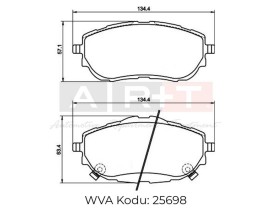 ÖN BALATA AURIS NZE18-ZRE18 -COROLLA SEDAN 1.6 VVTİ-1.33-1.6-1.8 VVTİ-1.4 D4D 12