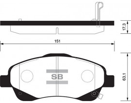 ÖN BALATA AVENSIS 1.8-2.0-2.0D-4D 2.4 03-08 COROLLA VERSO 1.6-1.8- 2.0 2.2D-4D 04-09 GDB3336