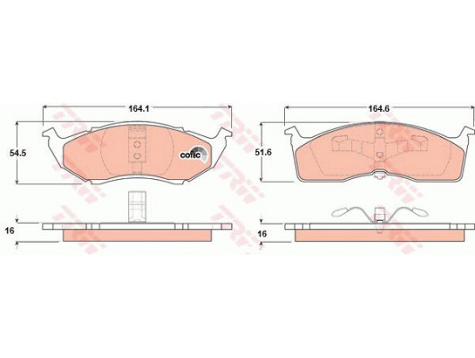 ÖN BALATA B.Y TİP CHRYSLER 300M 2.7 3.5 98-04 VOYAGER 95-01 STRATUS 95-99 CONCORDE