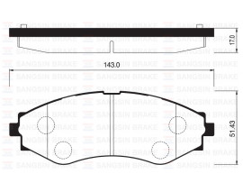 ÖN BALATA CHEVROLET EPICA 2.0-2.5 05 EVANDA 2.0 05 DAEWOO EVANDA 2.0 02 GDB3345-GDB3347-GDB3171