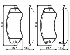 ÖN BALATA CHRYSLER VOYAGER III 2.4 2002-2008 2.5 CRDI 2002-2008 3.3 2000-2008 15 JANT İÇİN JEEP CHEROKEE 2001-2008 DODGE CARAVAN 2.4 3.3 3.8 2000-2007