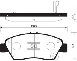 ÖN BALATA CIVIC 1.6 ie SR-VTI 94-05 GDB1183
