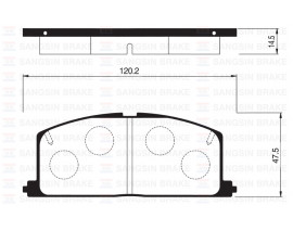 ÖN BALATA COROLLA-CAMRY-CORNA-CARİNA 95 GDB323
