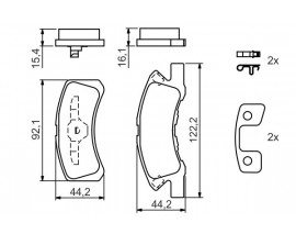 ÖN BALATA DAIHATSU CUORE VII 1.0 03 CHAREDE 1.0 03 MITSUBISHI SPACE STAR 1.0-1.2 12 0986TB2884