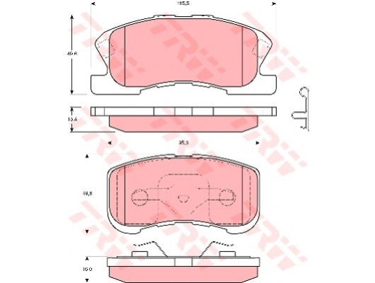 ÖN BALATA DAIHATSU SIRION 1.0 1.3 98-05 GDB3266